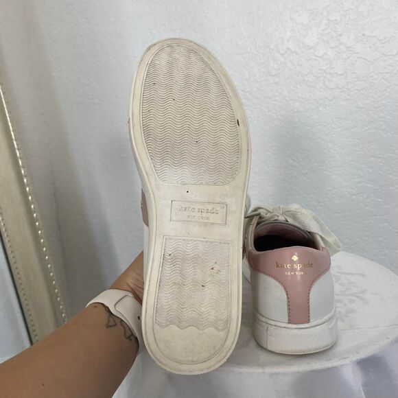 Kate Spade New York Pink White Leather Sneaker Model Iggy Size 8 - Picture 8 of 8